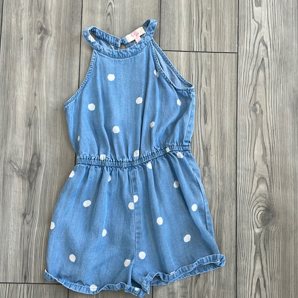 Girls blue Jean romper